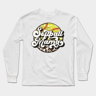 Softball Mama Leopard   Softball Mom Long Sleeve T-Shirt